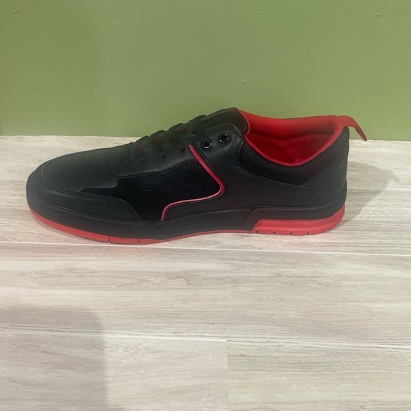 Barabas shoes Men's Black and Red Sneakers Casual - Picture 3 of 5
